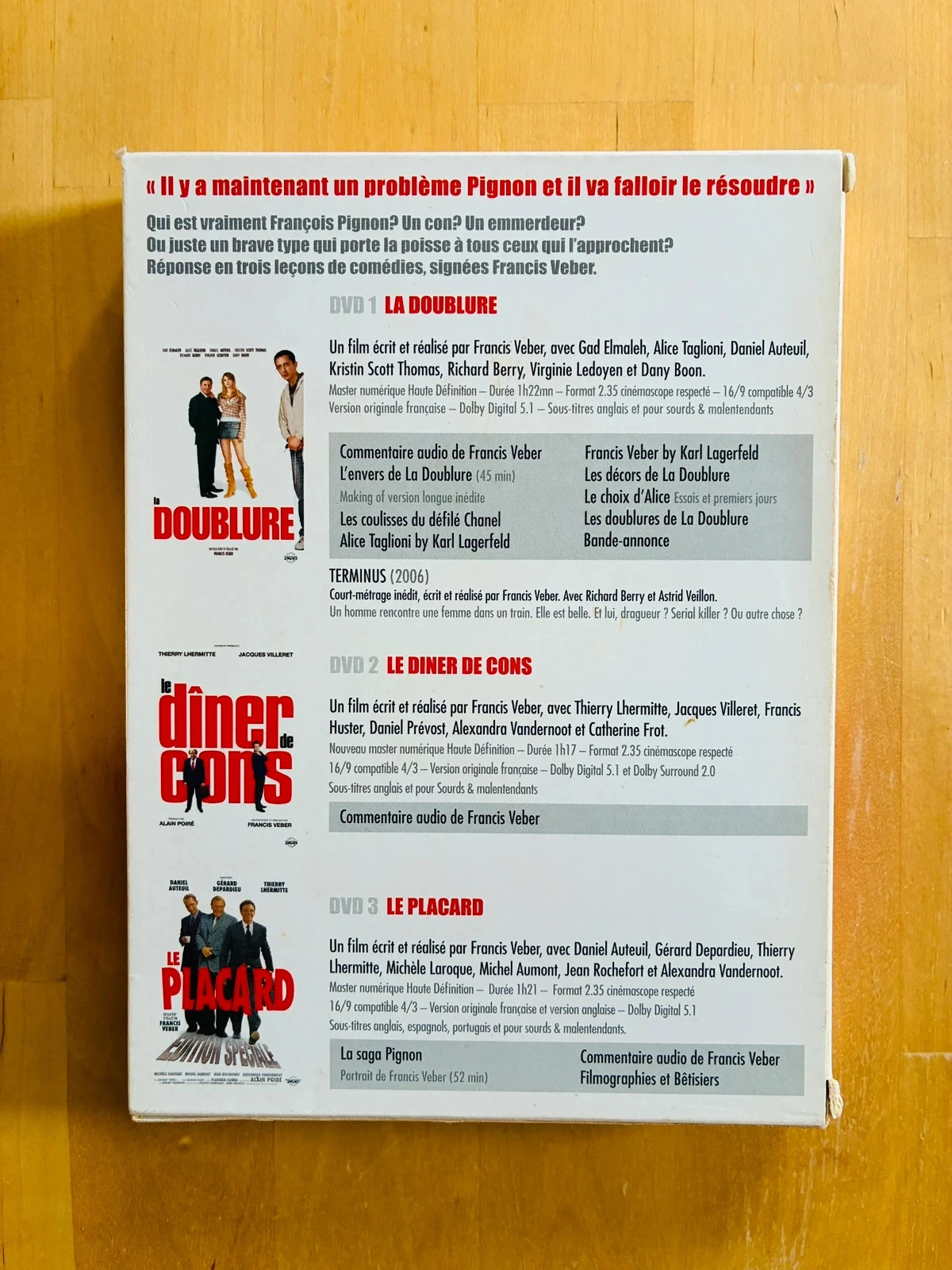 Coffret DVD 3 filmes François Pignon por Francis Veber. – photo 2